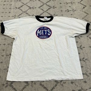majestic mets baseball vintage tee shirt